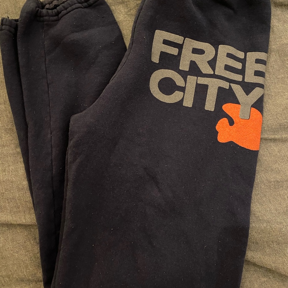Ron Herman FREE CITY Blue Sweatpants Size M Ankle Joggers